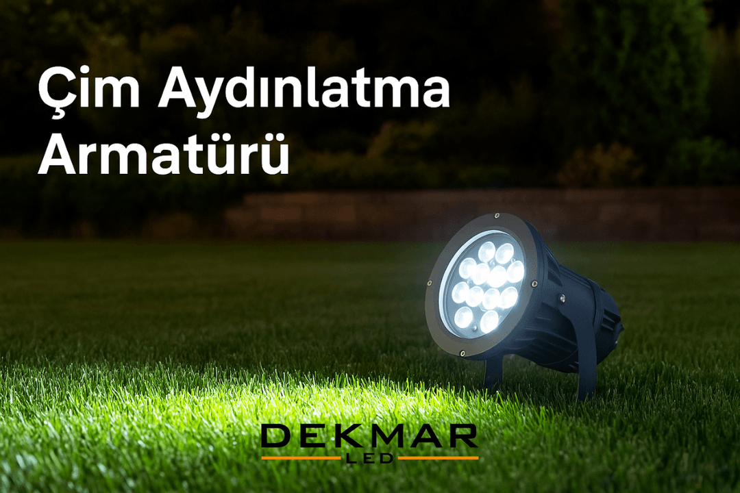 LED çim aydınlatma armatürü, lüks bahçede 6500K beyaz ışıkla zemini aydınlatırken modern tasarımıyla dikkat çekiyor