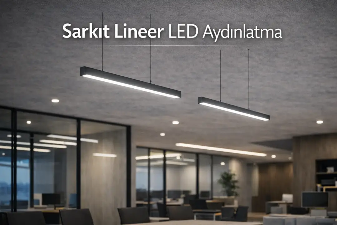 Ofisler için sarkıt lineer LED aydınlatma sistemi&nbsp;
