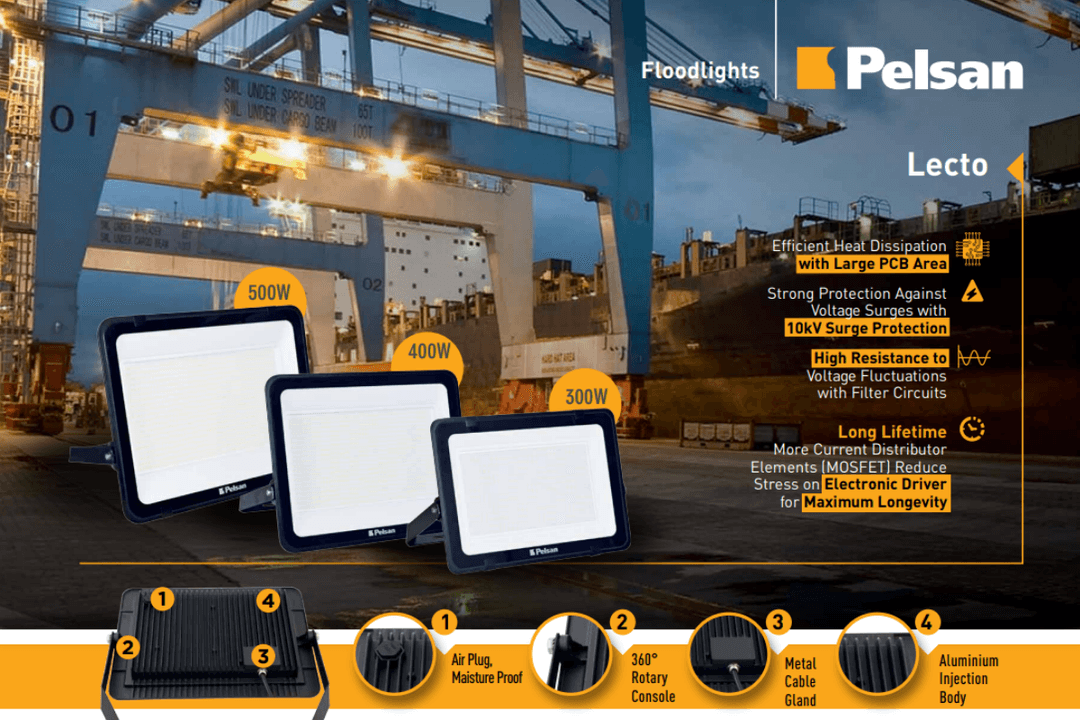 Bahçe ve otoparklar için ideal 100W LED projektör lamba, güçlü aydınlatma ve IP66 dış mekan koruması sunar.