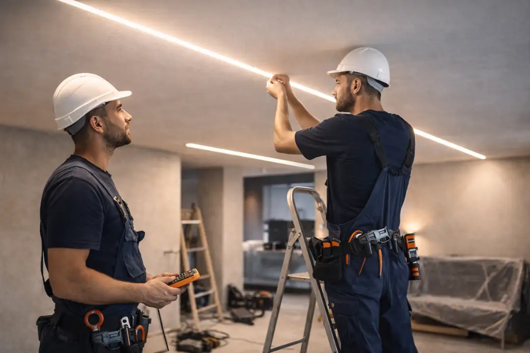 sıva altı lineer led profesyonel uygulama ekibi