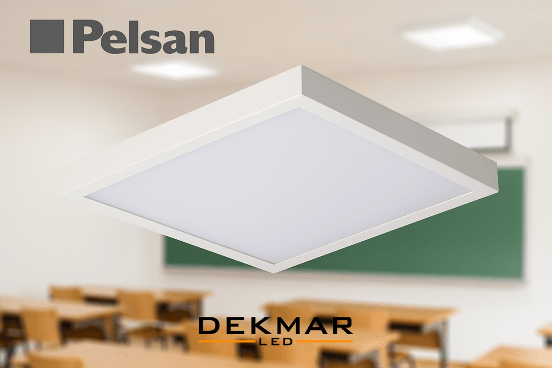 Pelsan 60x60cm sıva üstü LED panel, ofis ve iç mekân projelerinde modern ve güçlü aydınlatma çözümü olarak öne çıkar. 