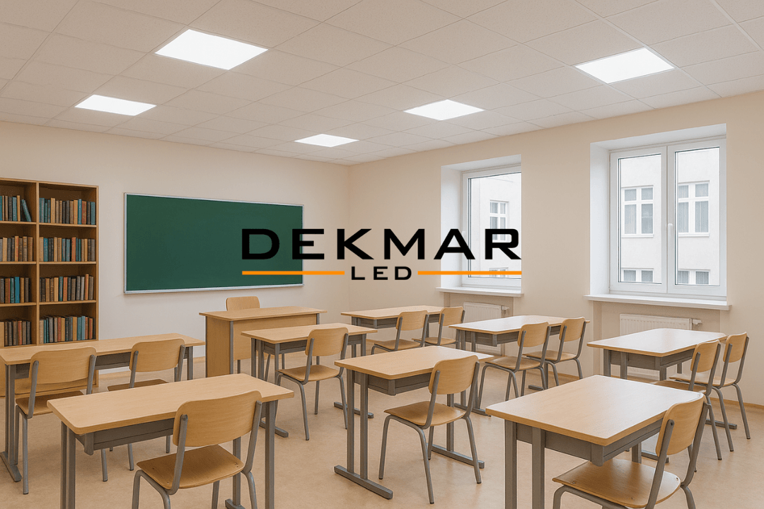 60x60 Asma Tavan LED Aydınlatma Armatürü, ilköğretim dersliğinde doğal ışık konforu sunarak verimli ve sağlıklı bir öğrenme ortamı sağlar. 