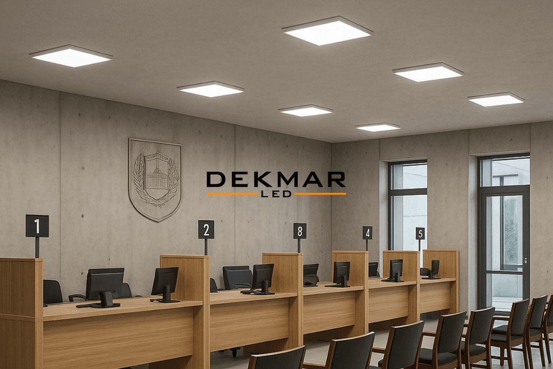 Kurum binasında kullanılan LED Panel 60x60 36W, sıva üstü montajı ve yüksek ışık verimiyle iç mekân aydınlatmasında ideal çözümdür. 