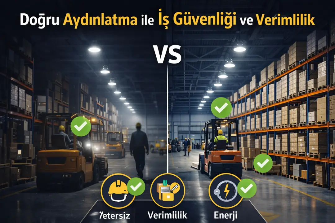 Doğru fabrika aydınlatması ile iş güvenliği ve üretim verimliliği