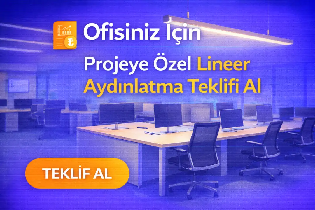 Ofisler için projeye özel lineer aydınlatma fiyat teklifi&nbsp;