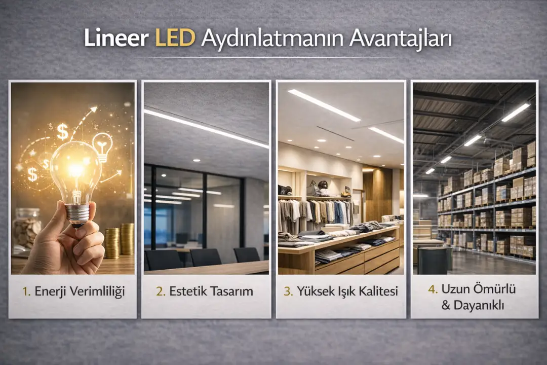 Lineer LED aydınlatmanın enerji tasarrufu ve modern tasarım avantajları&nbsp;
