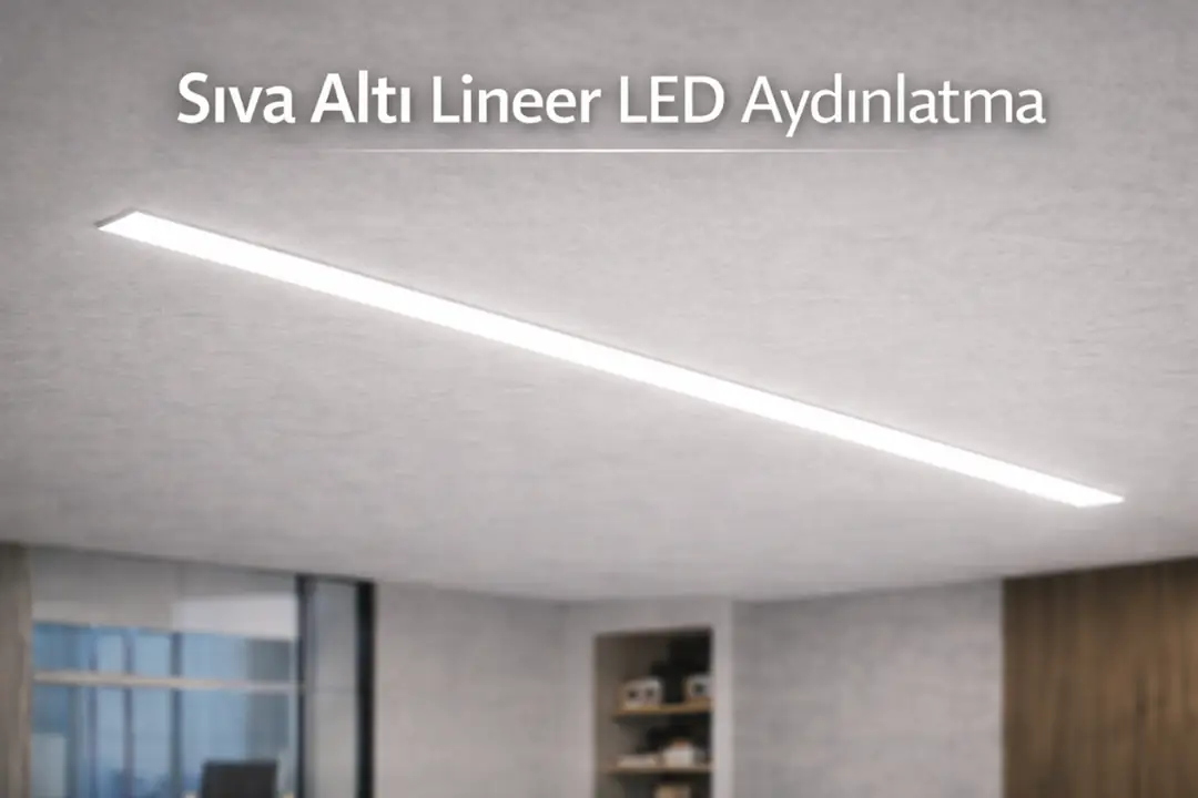 Sıva altı lineer LED aydınlatma gömme sistem uygulaması&nbsp;