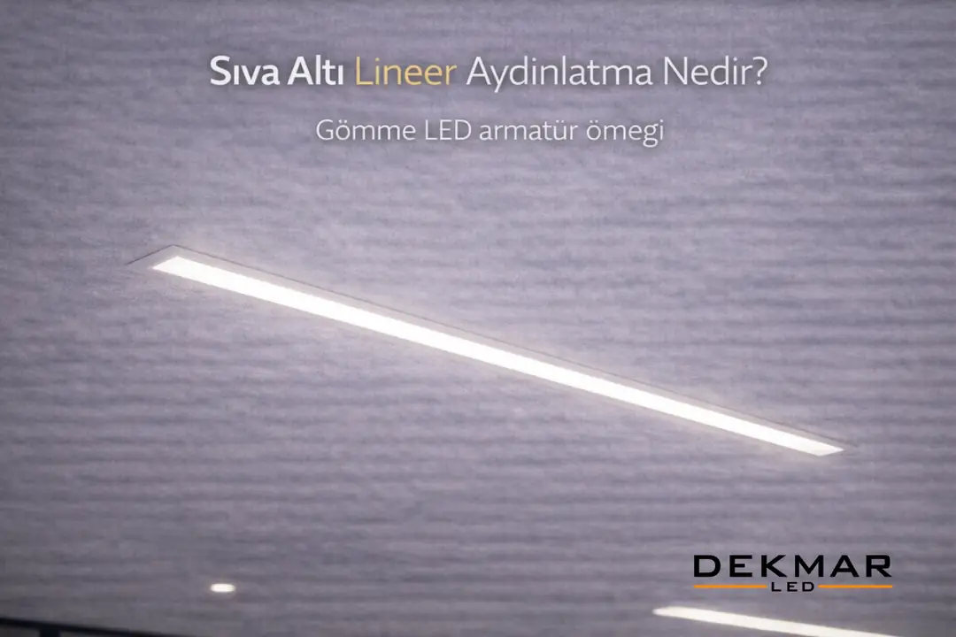 Sıva altı lineer aydınlatma nedir? Gömme LED armatür örneği&nbsp;