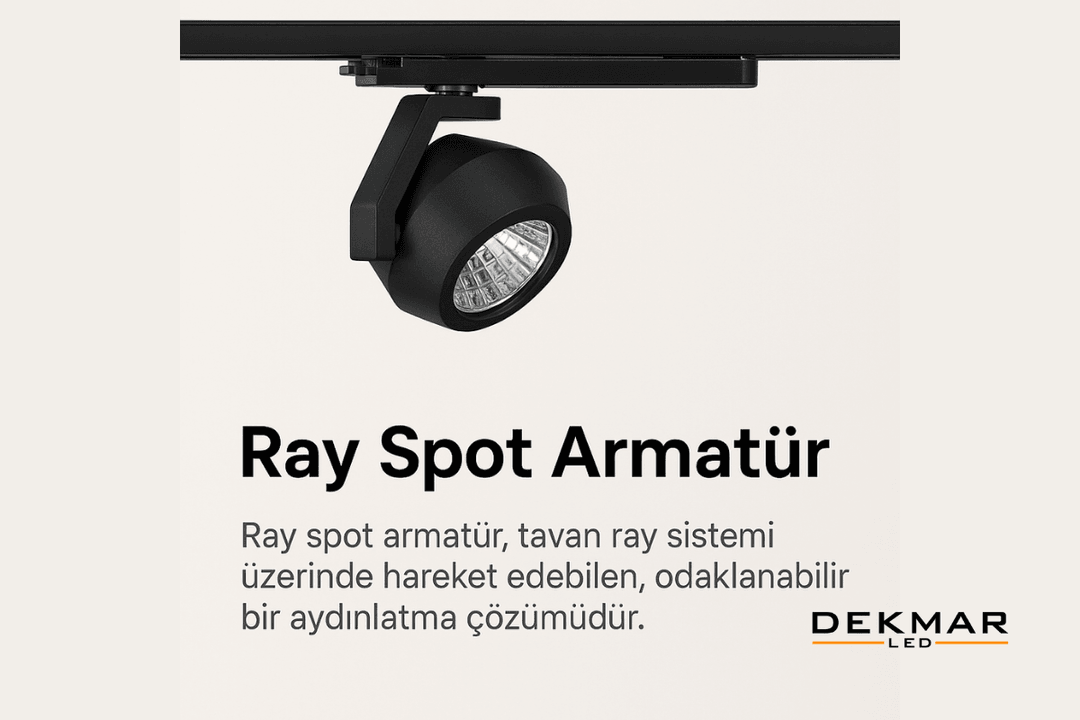 Mağaza, ofis ve galeri gibi alanlarda kullanılan ray spot armatürler; LED ışık, modern tasarım ve kolay montaj avantajlarıyla dikkat çeker. 