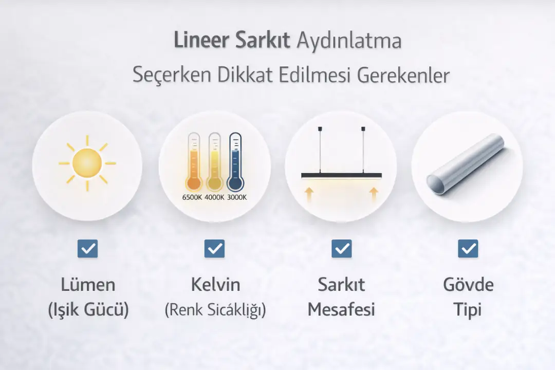Lineer sarkıt aydınlatma seçerken dikkat edilmesi gerekenler