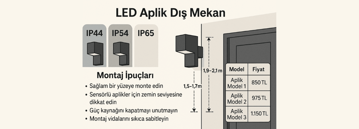 LED Aplik Dış Mekan