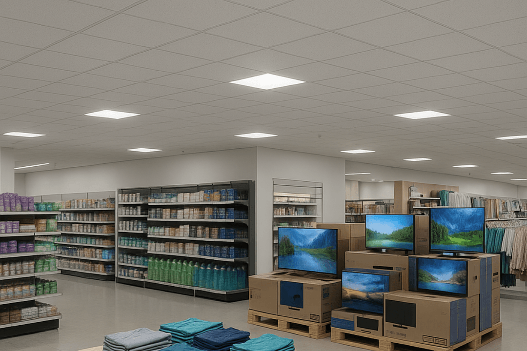 60x60 LED panel gün ışığı – 4000K doğal beyaz aydınlatma, ofis ve fabrika için enerji tasarruflu panel armatür.