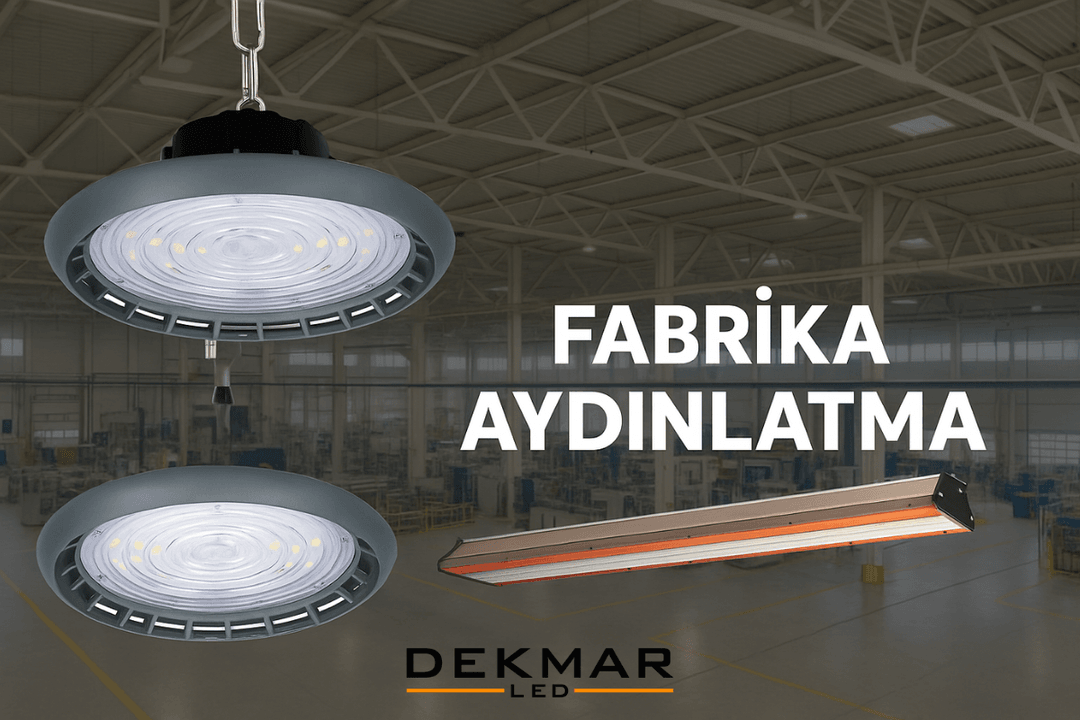 Endüstriyel alanlar için ideal LED yüksek tavan armatürü, güçlü ışık verimi ve enerji tasarrufuyla öne çıkar.