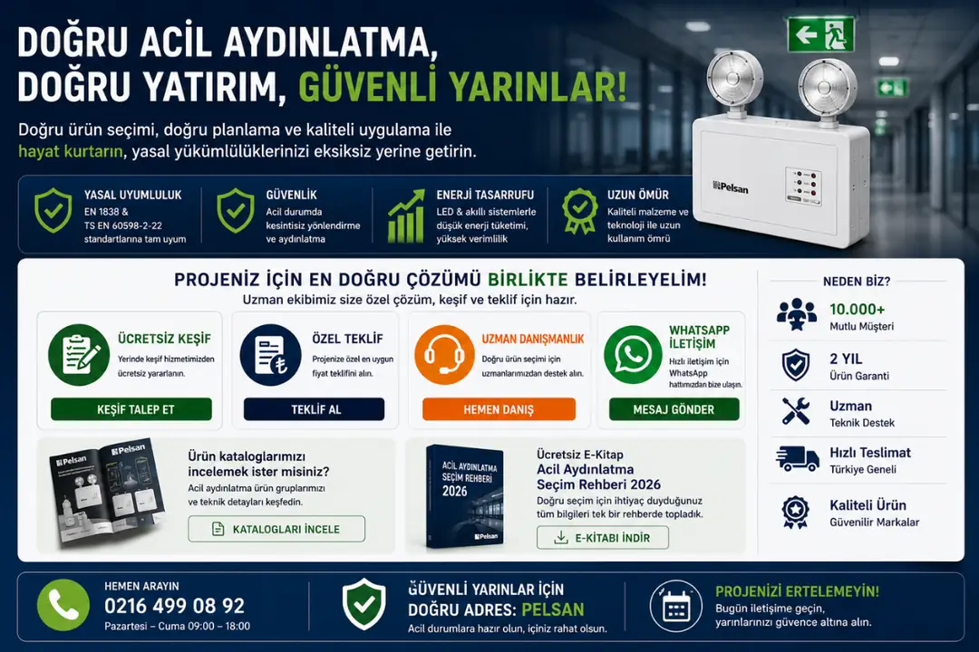 Profesyonel acil aydınlatma çözümleri ve güvenlik sistemleri&nbsp;
