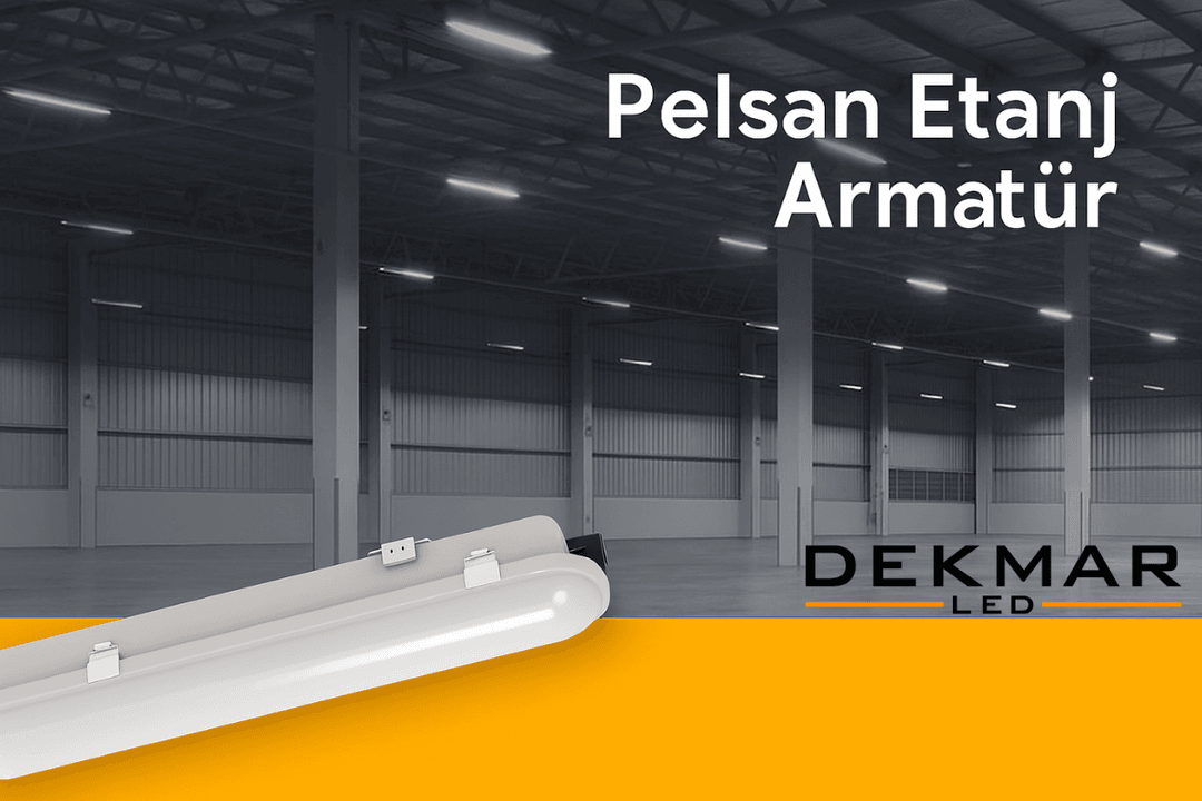 Pelsan etanj armatür, geniş depo ve endüstriyel alanlar için ideal IP65 korumalı, uzun ömürlü ve enerji tasarruflu aydınlatma çözümüdür. 
