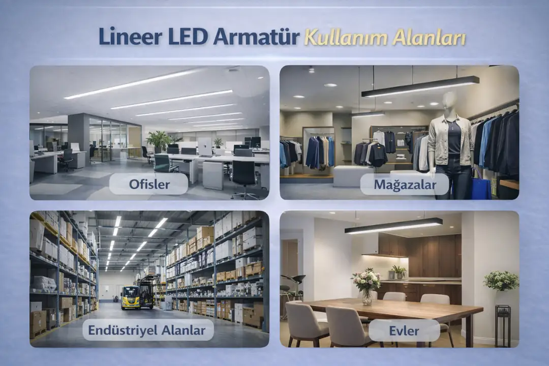 Lineer LED armatür kullanım alanları&nbsp;