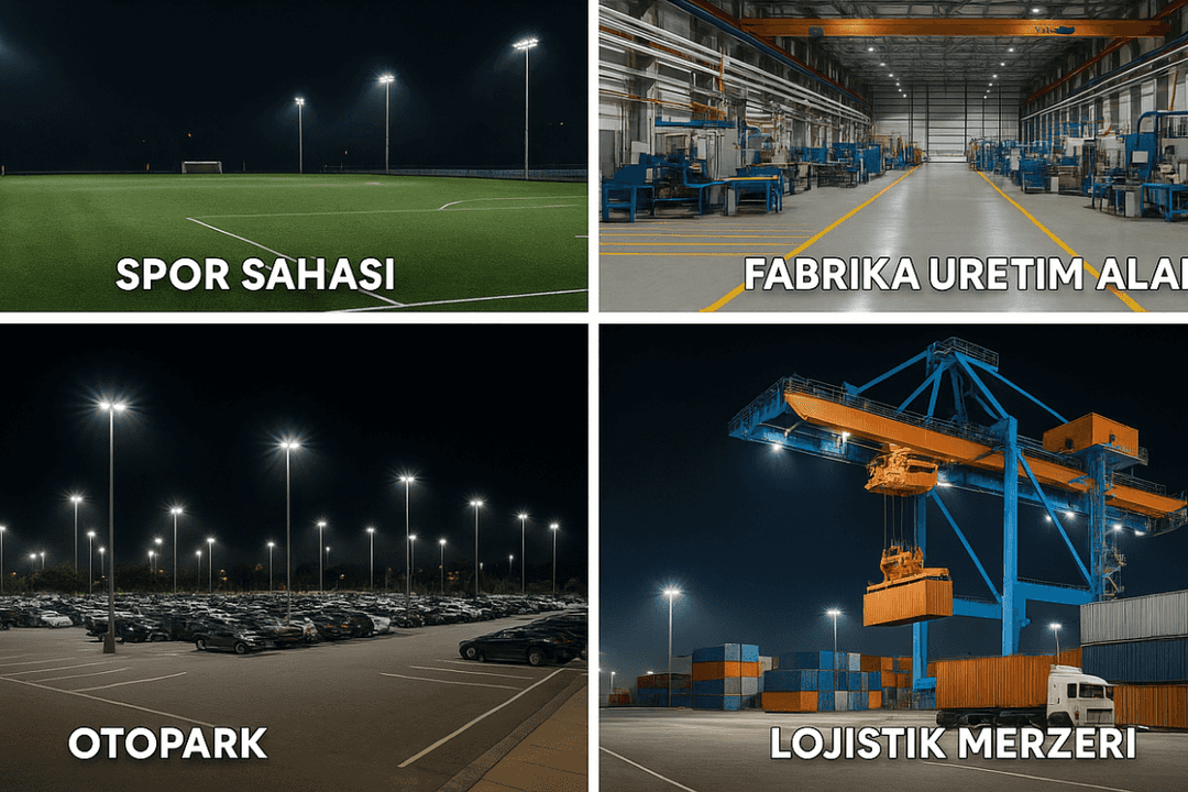 Dış mekan LED projektör uygulama projesi. 