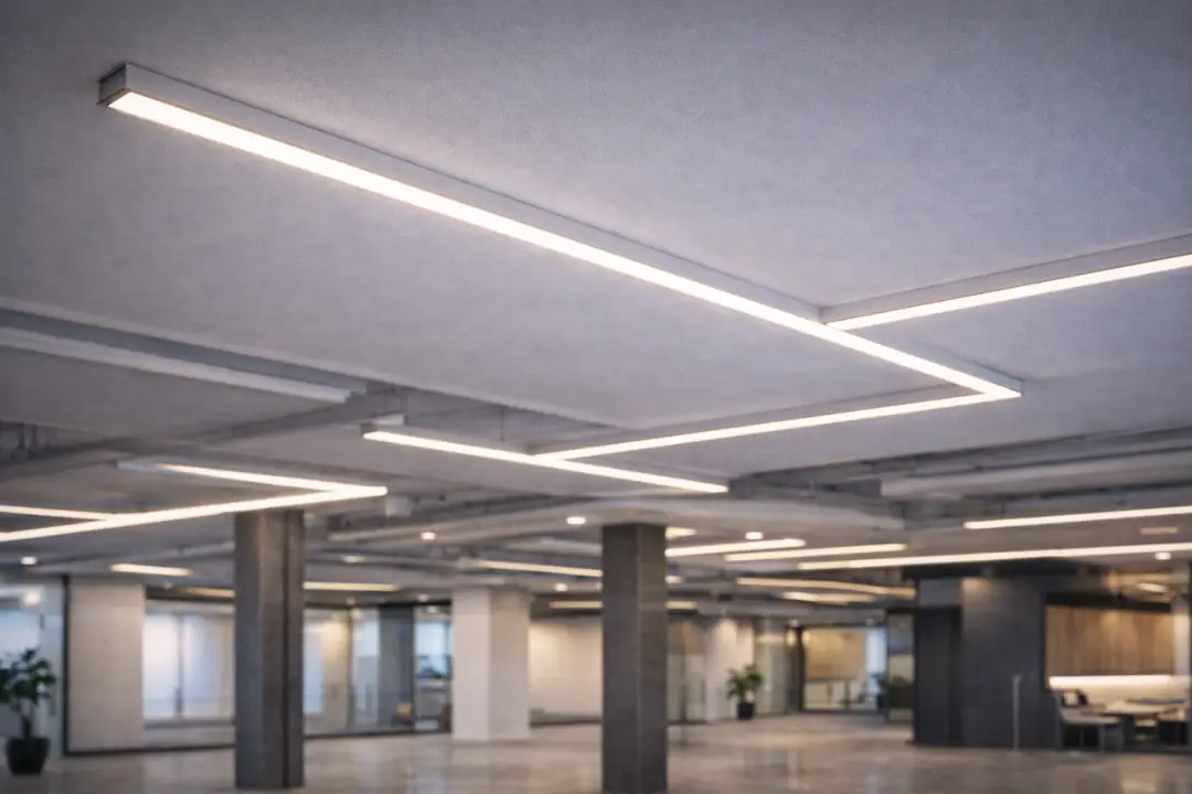 AVM, fabrika veya geniş ofislerde kullanılan, uzun ve eklenebilir hatlara sahip kesintisiz modüler lineer aydınlatma sistemi&nbsp;