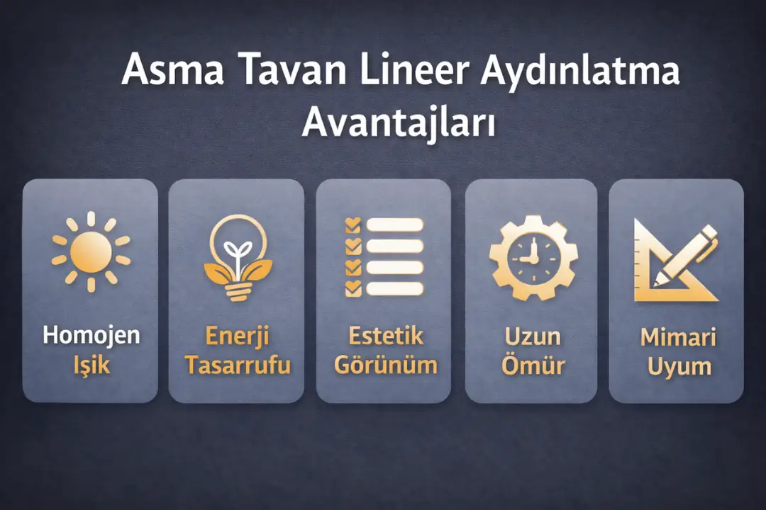Asma tavan lineer aydınlatmanın enerji verimliliği ve estetik avantajları&nbsp;