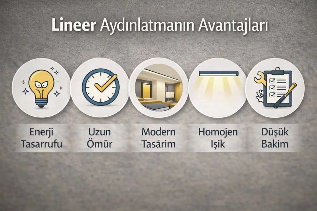 Lineer aydınlatmanın enerji tasarrufu ve modern tasarım avantajları&nbsp;