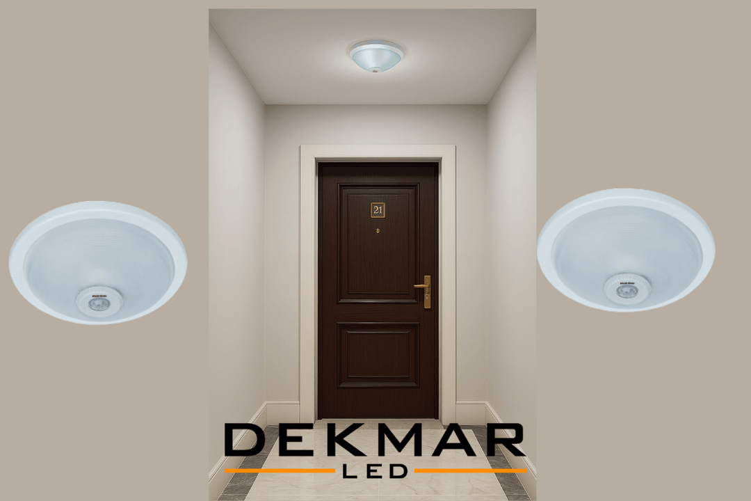 Na-De sensörlü lamba, tavana monte LED modeliyle 360° algılama açısı ve enerji tasarrufu sağlayan akıllı aydınlatma çözümü. 