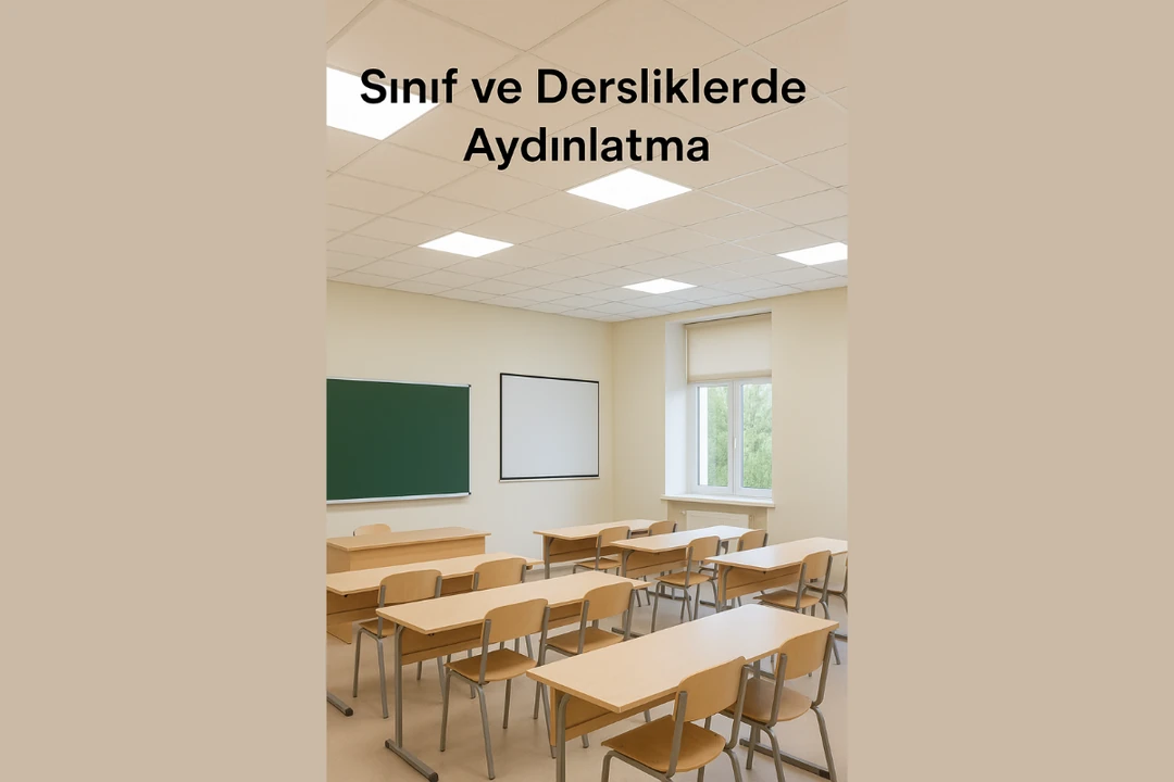 60x60 LED panel ile sınıf ve dersliklerde homojen, göz yormayan, enerji tasarruflu modern aydınlatma çözümleri sunulmaktadır. 