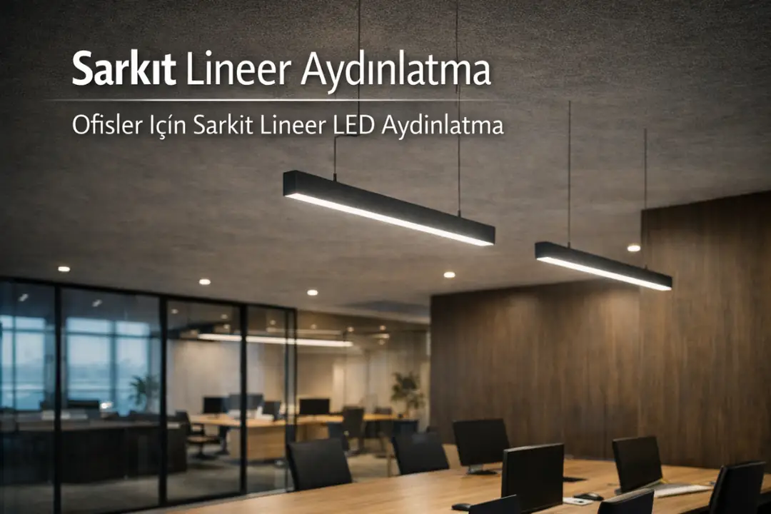 Ofisler için sarkıt lineer LED aydınlatma uygulaması&nbsp;