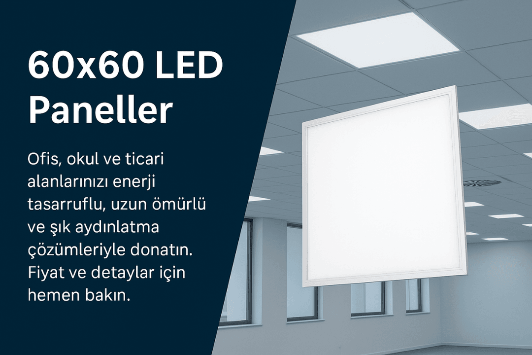 60x60 LED panel ile ofis, okul ve ticari alanlarda enerji tasarruflu, uzun ömürlü ve estetik aydınlatma çözümleri sunun. 