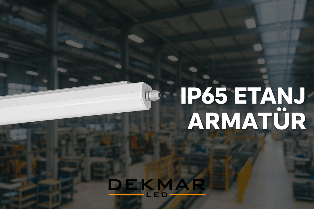 IP65 etanj armatürler, fabrika gibi zorlu ortamlarda suya ve toza karşı yüksek koruma sağlayan LED aydınlatma çözümleridir. 