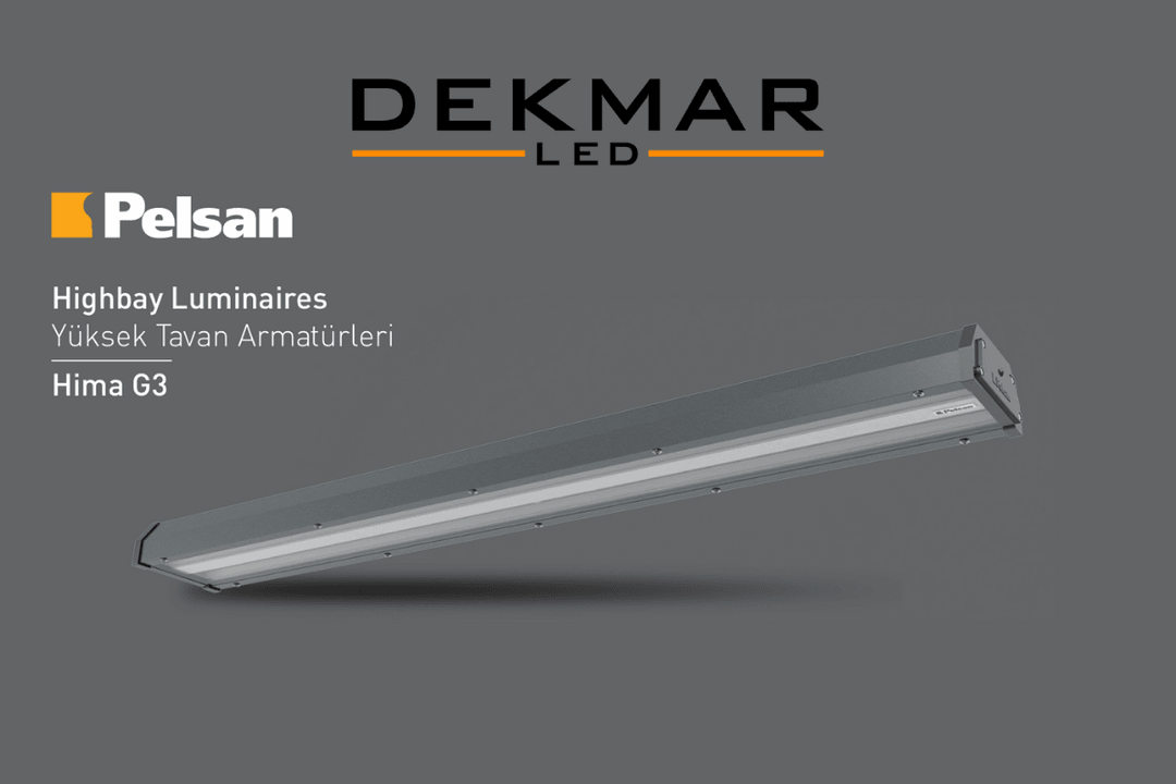 Pelsan Yüksek Tavan Armatürü Hima G3, yüksek tavanlı tesislerde homojen ışık dağılımı ve üstün LED verimliliği sağlar. 