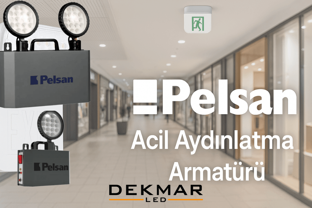 Pelsan acil aydınlatma armatürü, elektrik kesintilerinde güvenli tahliye için etkili ve yönetmeliklere uygun çözüm sunar