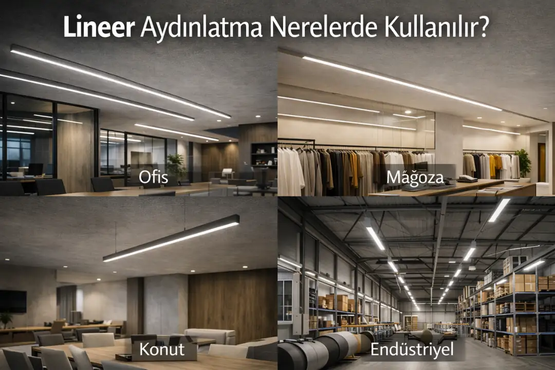 Ofis, mağaza ve konutlarda lineer aydınlatma kullanım alanları&nbsp;