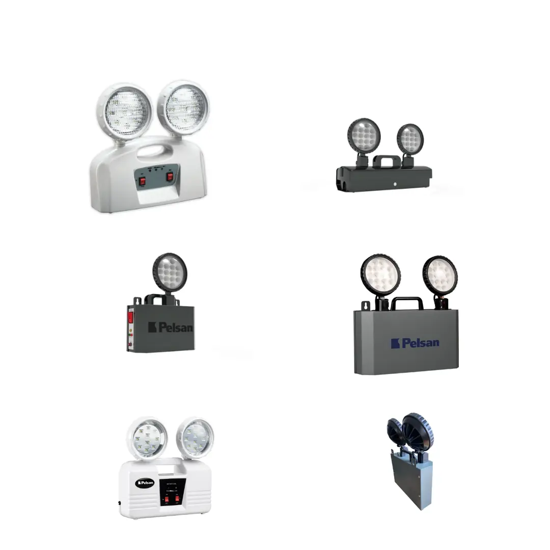 Pelsan acil aydınlatma armatürü modelleri; 2x5W, 2x10W, IP40 ve IP65 seçenekleriyle farklı projelere uygun çözümler sunar.&nbsp;