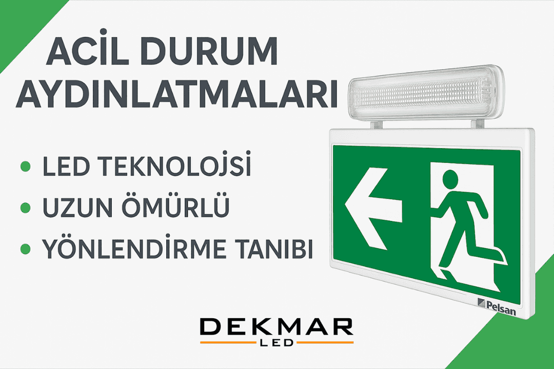 2025 acil durum aydınlatmaları fiyat tablosu: LED armatür, EXIT tabela, spot projektör ve kombine sistem fiyat aralıkları. 
