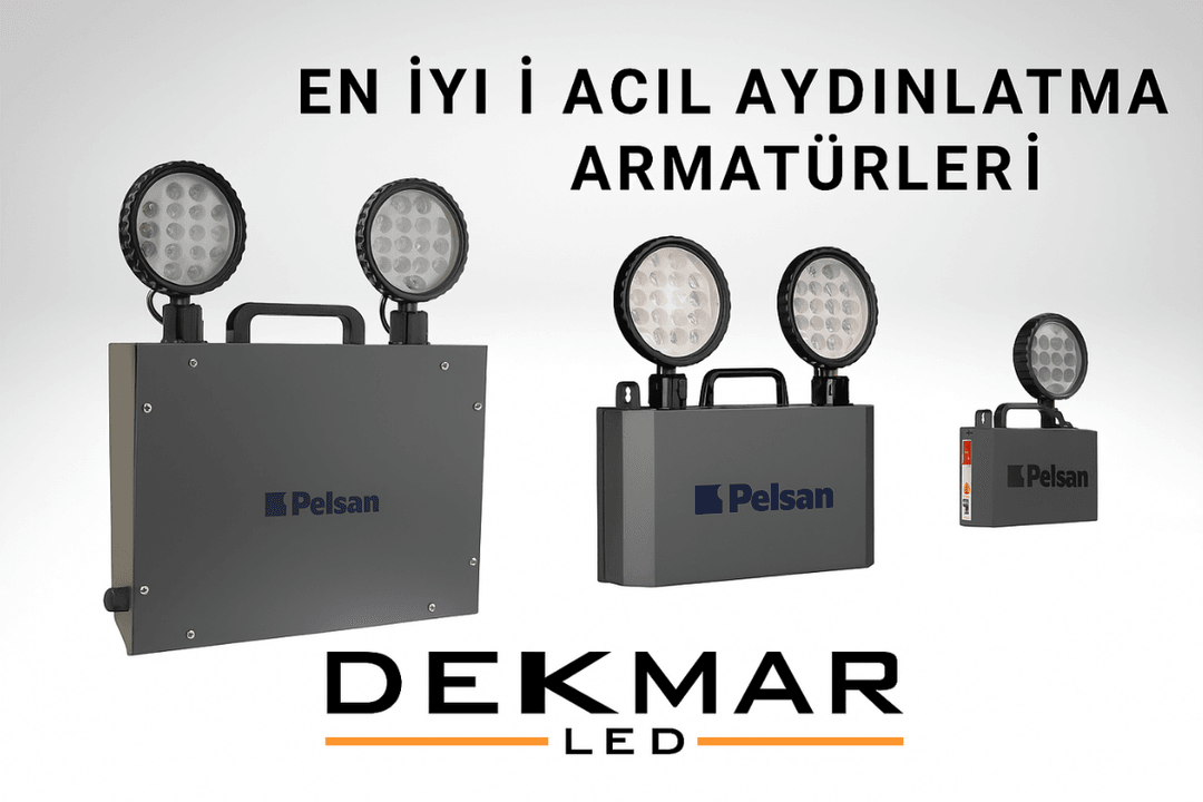 Pelsan marka en iyi acil aydınlatma armatürleri çeşitleri Dekmar LED güvencesiyle – yüksek performanslı acil çözüm. 