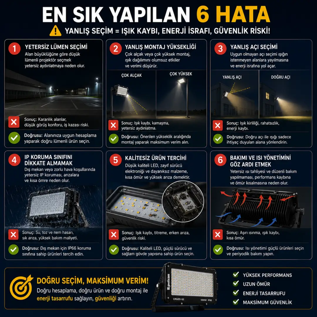 1000W projektör seçiminde yapılan yaygın hatalar&nbsp;