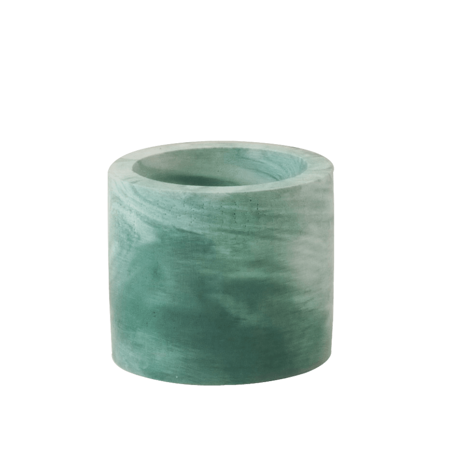 Mermer Mumluk / 6x7.2 cm - Yeşil & Beyaz