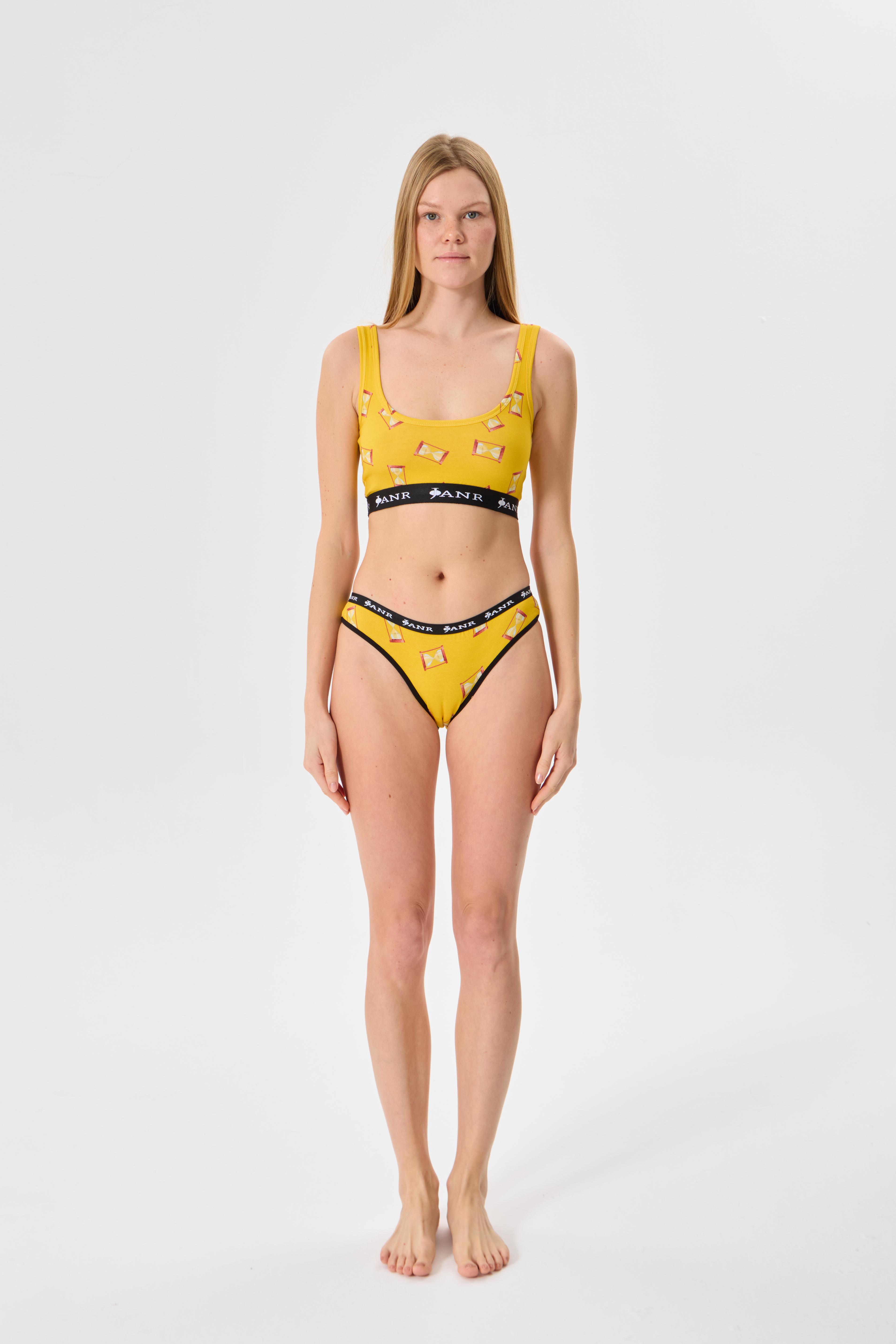 Janr Passionate Times Yellow Series Kadın Brazilian Külot