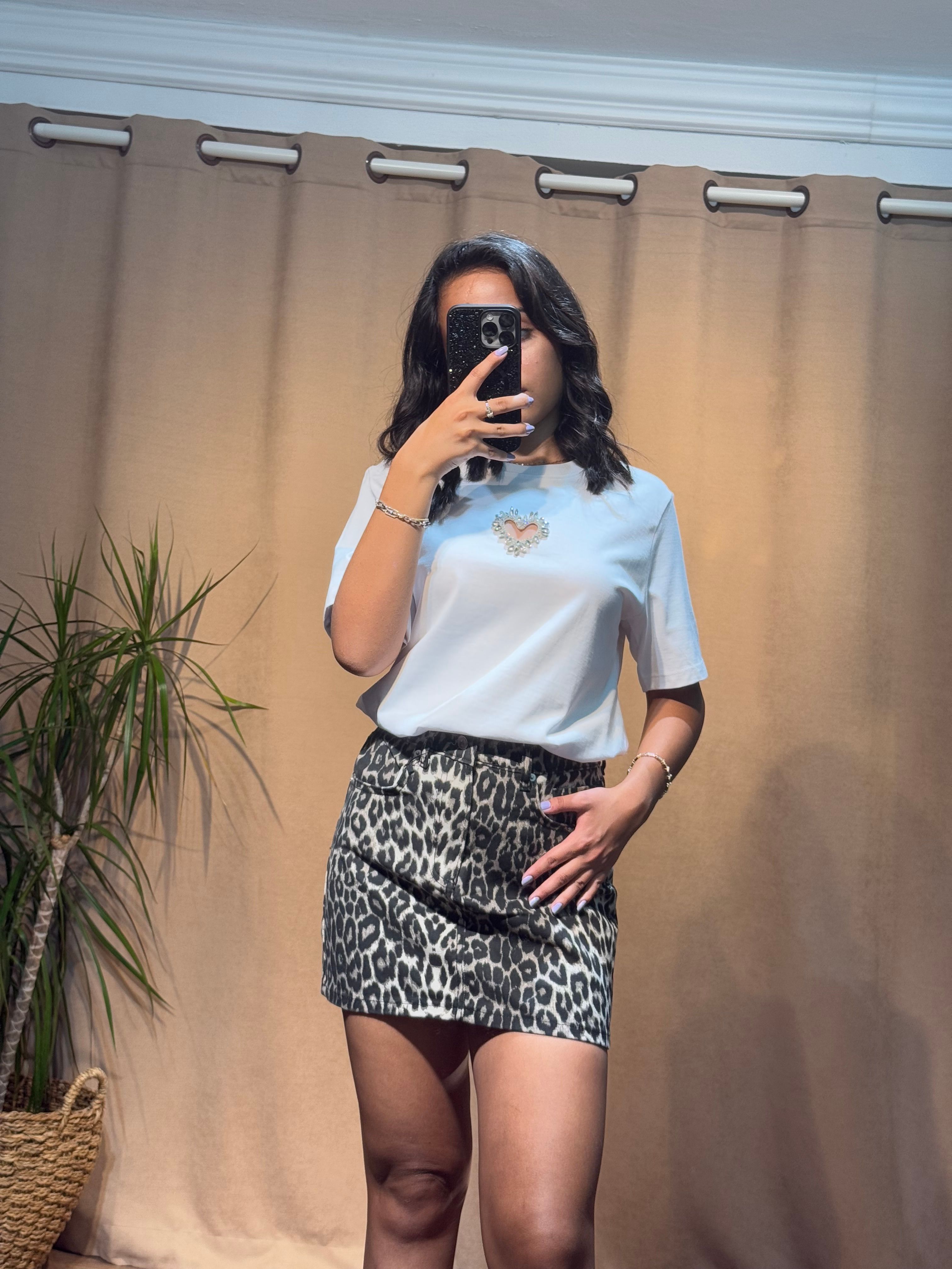 Mini Leopar Etek Gri