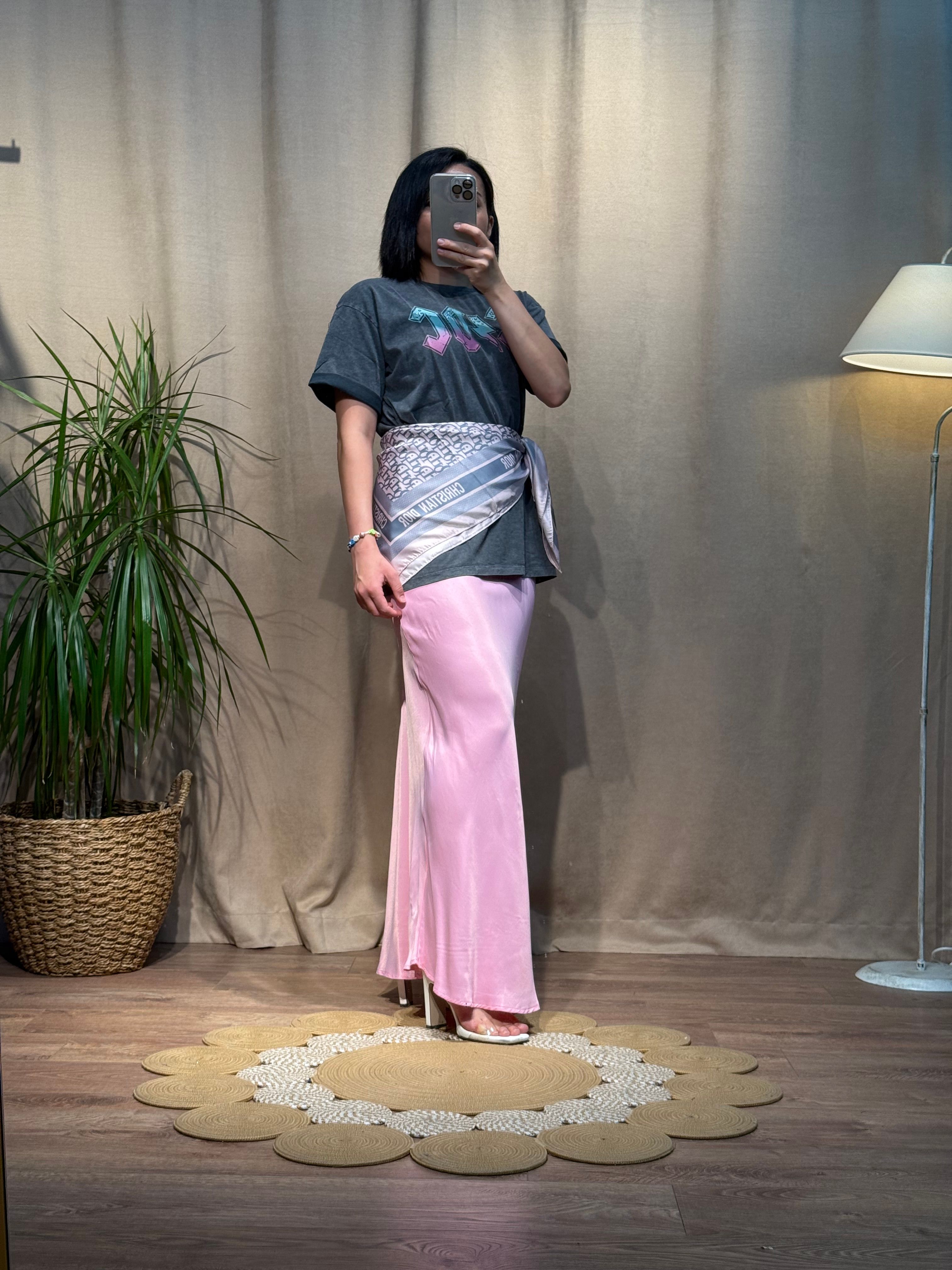 Baskılı T-shirt Antrasit