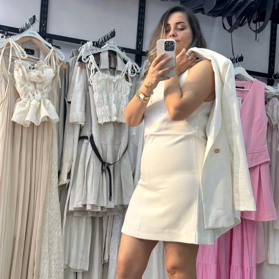 Metal Düğmeli Ekru Blazer Ceket