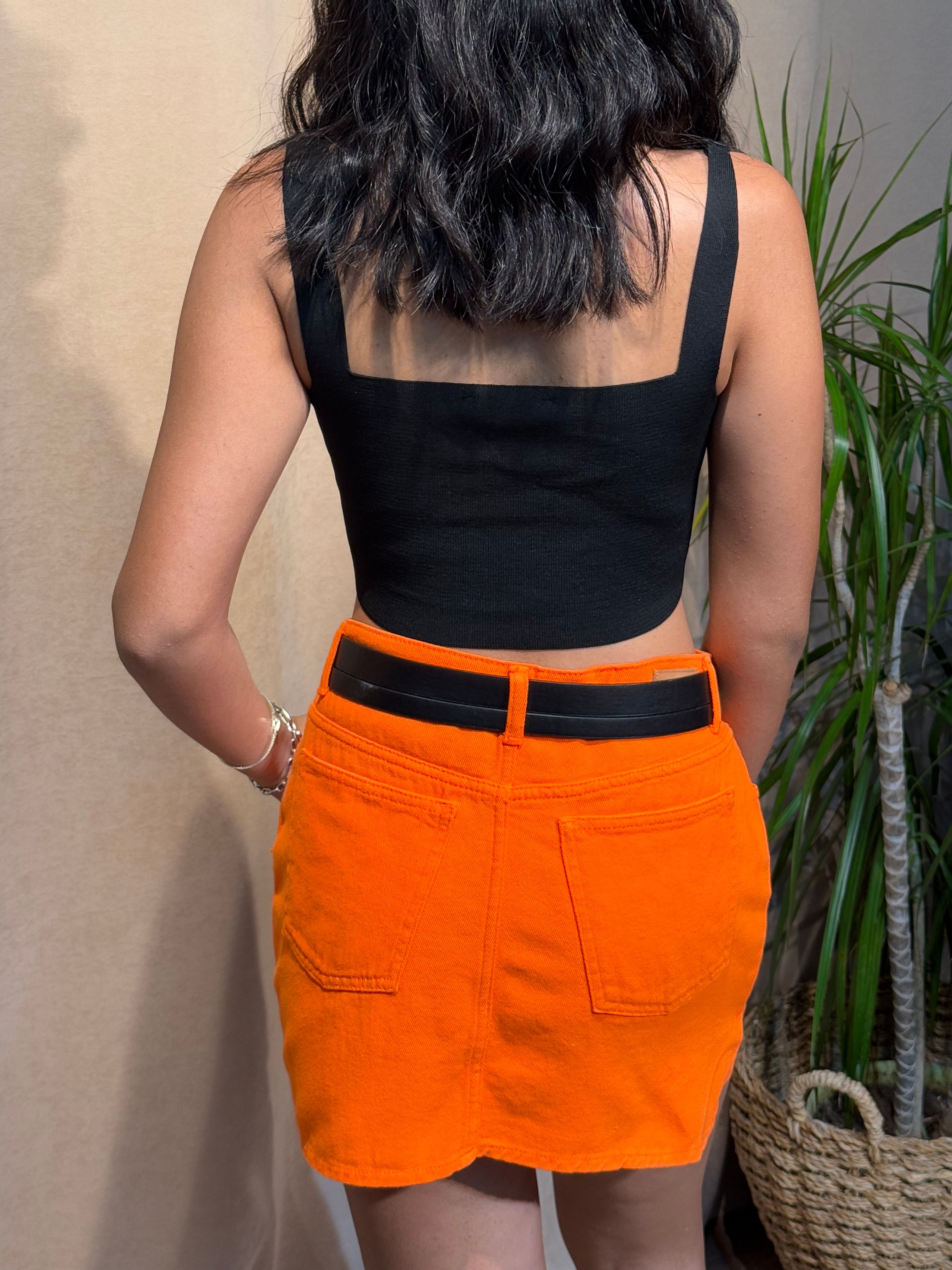 Askılı Crop Siyah