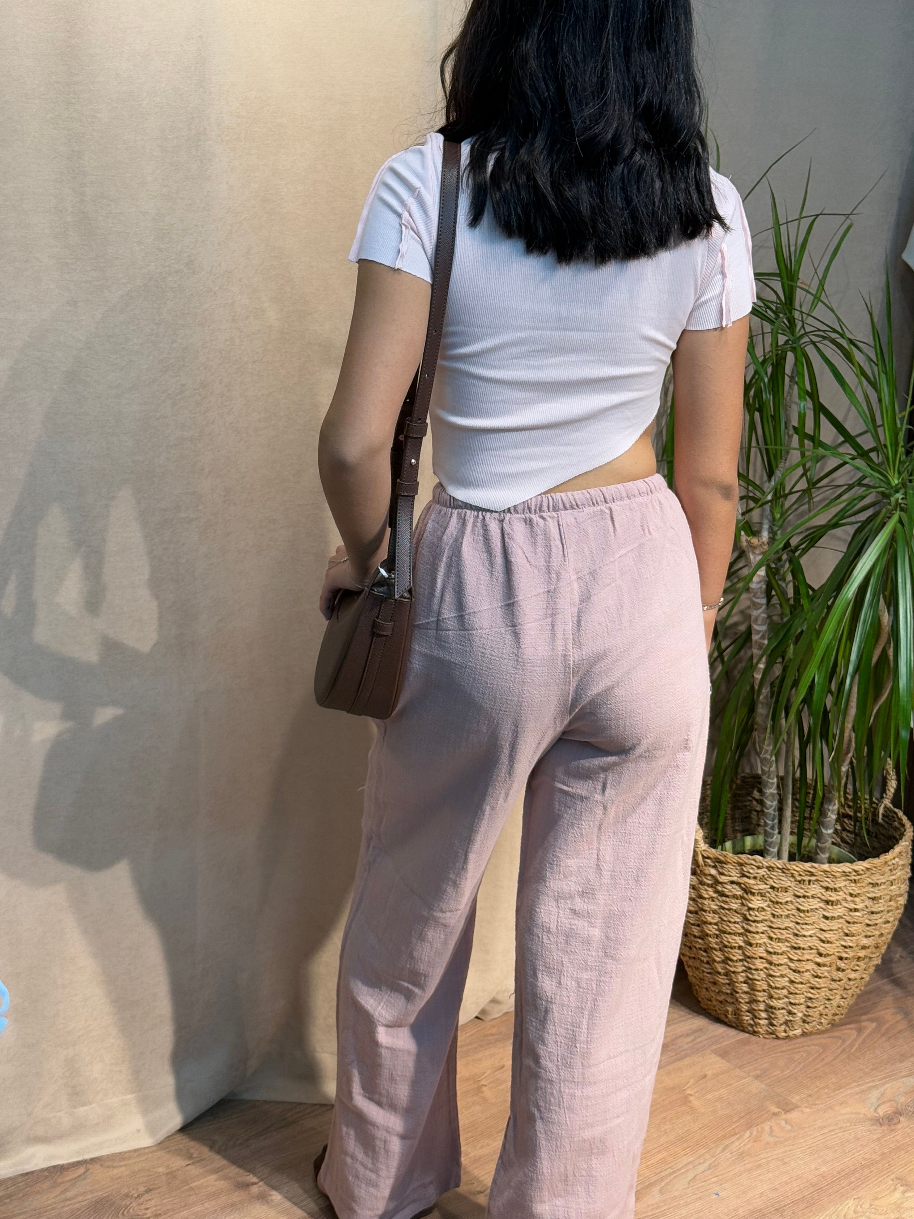 Asimetrik Crop Pembe