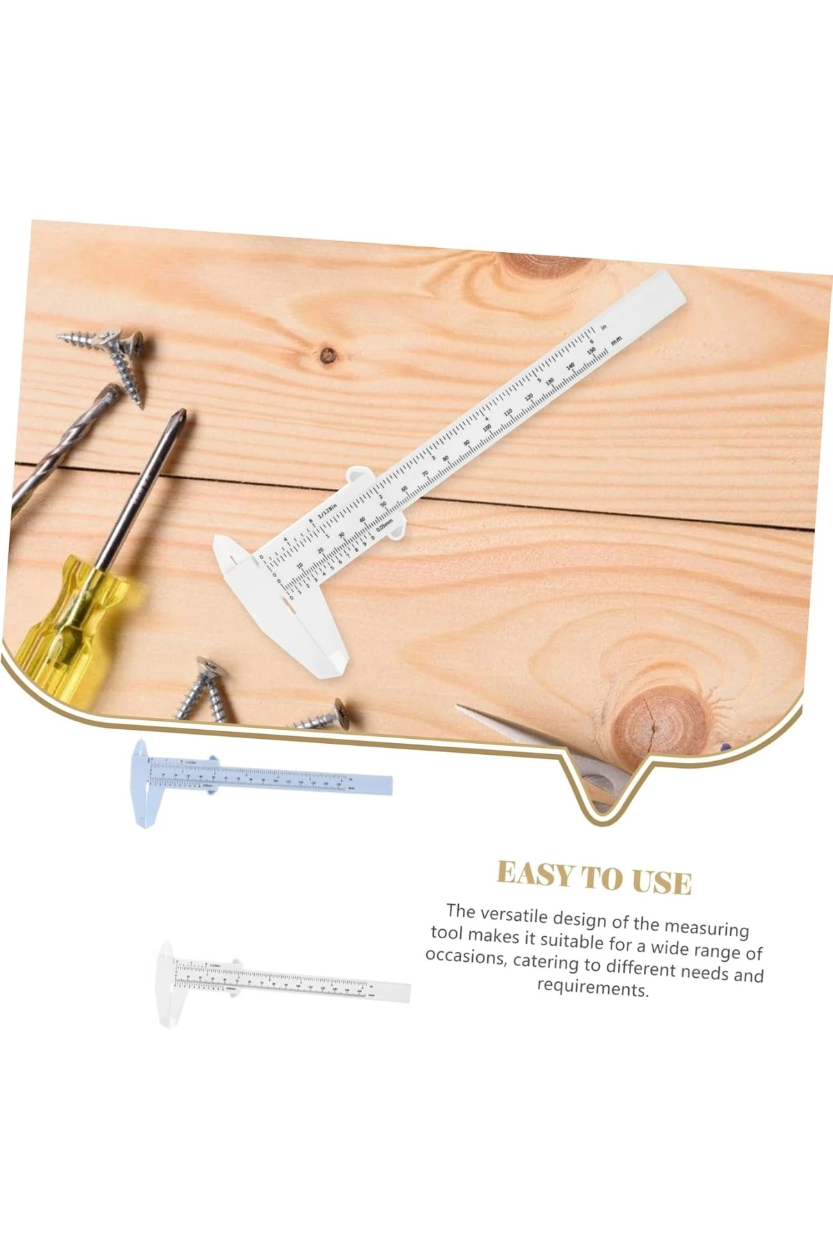 Ayarlı Gönye (45-90 Derece) Sürgülü Kumpas ve Marangoz Kalemi seti