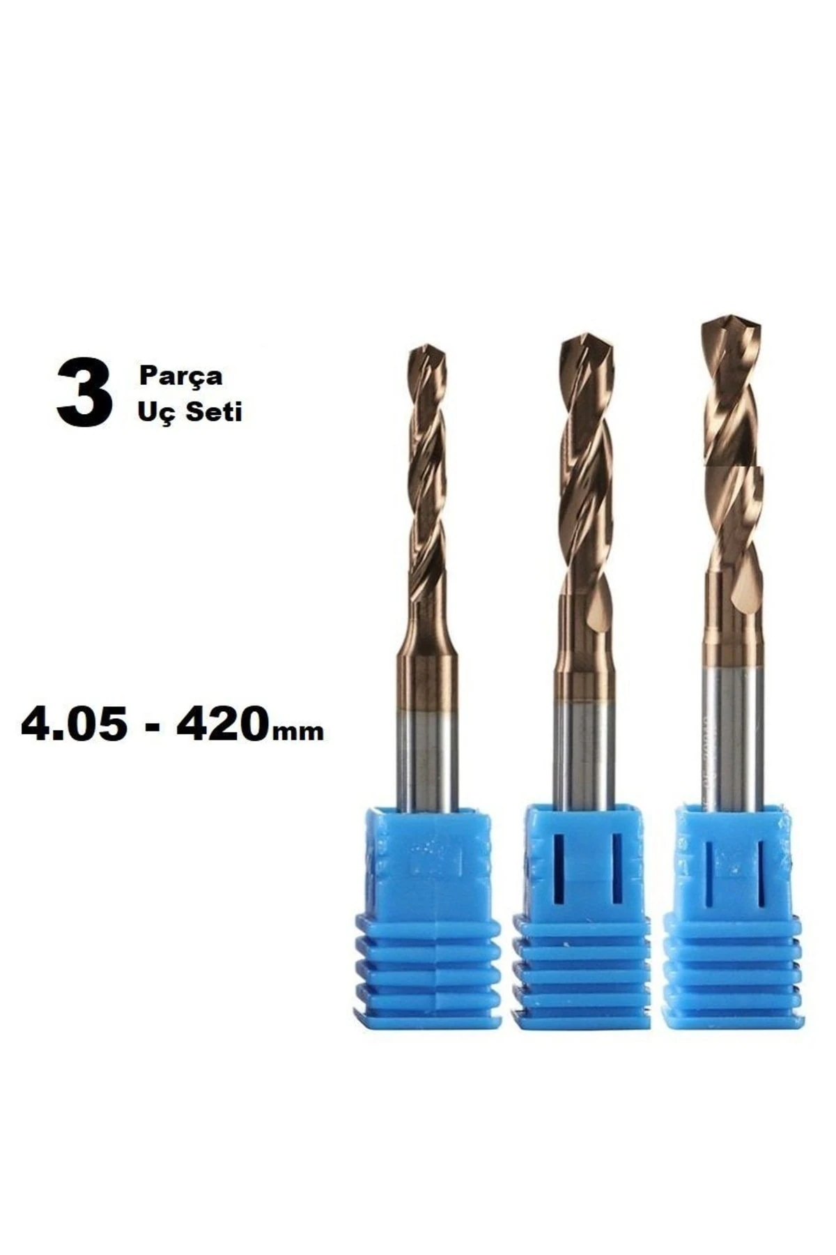 3 Parça Yönlendirici Bit End Mill Freze Cnc Kesici Ahşap Alüminyum Freze Flüt 4.05 - 4.20mm Carbide