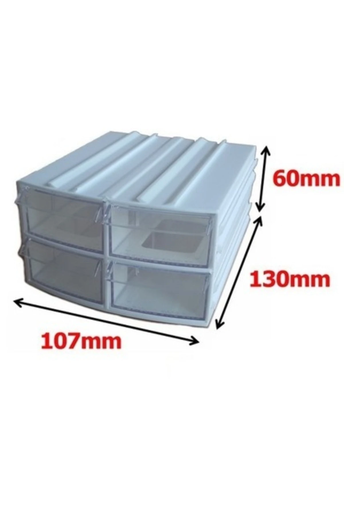 Şeffaf Çekmeceli Organizer Kutu 4 Çekmeceli Dremel Gravür Aboncuk Mücevher Saklama Organizer Kutusu