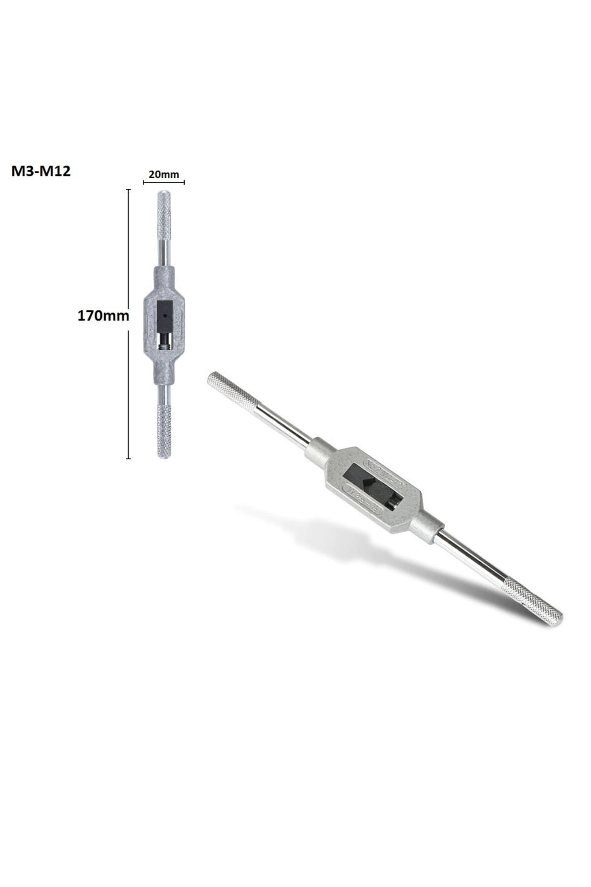 Kılavuz Kolu Sıkma Sökme Takma Tornacı Kelebek Kol M3 -m12 (1/2") Kılavuz Tutucu Pafta Adaptör