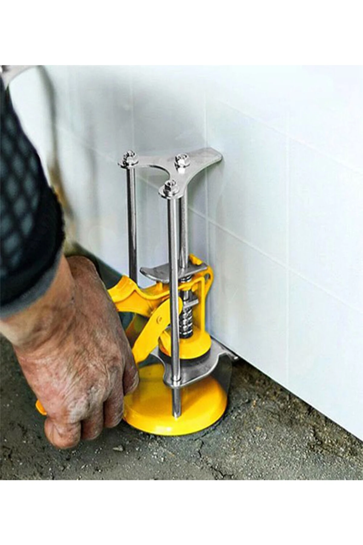 Seramik Seviye Belirleme Kaldıraç Aparatı Metal Gövde 3 Kızaklı