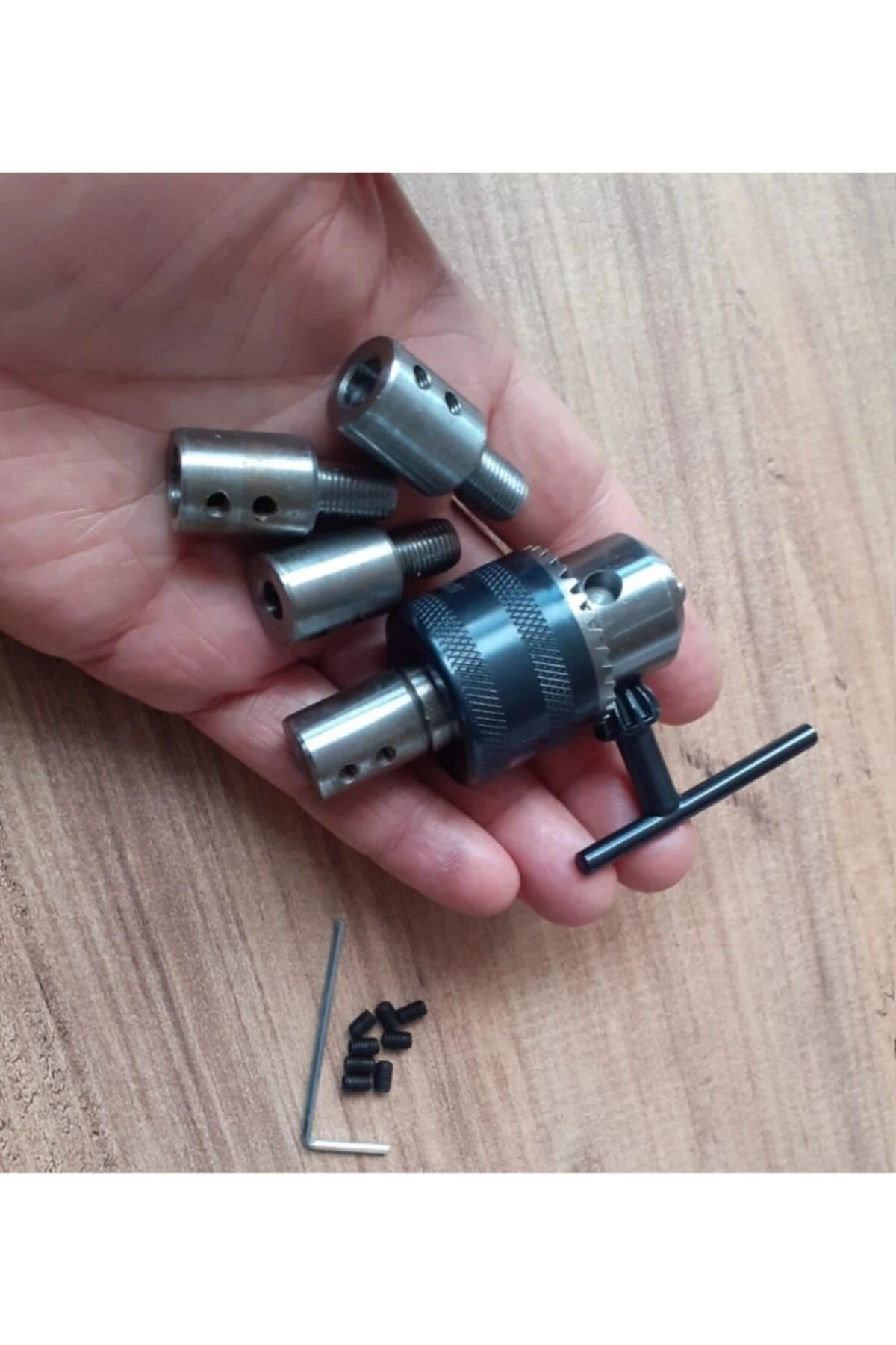 Motor Için Çelik Anahtarlı 10mm Mandren 5mm 6mm 8mm 10mm 4 Çeşit Kapli