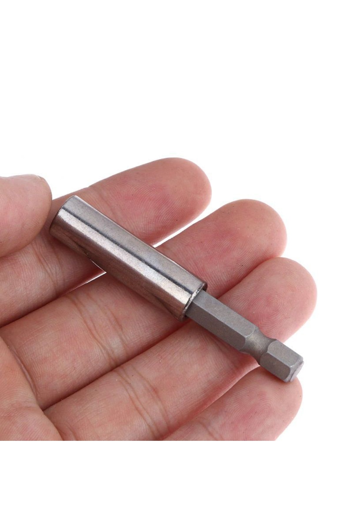 Altıgen 1/4 Hex Bits Şaftlı Manyetik Hızlı Vidalama Uzatma Aparatı Vida Metal Ahşap Düz 4 Adet Uç